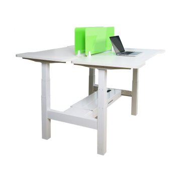 Mesa Electrica Ergonomica Doble "cara A Cara" Altura Regulable Sin Tablero Color Estructura Gris Control Tactil Altura Desde  2