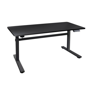 Mesa De Escritorio Motorizada Tooq Atlas Black Chasis Acero Tablero Mdf 1400x600mm Alt. Reg.