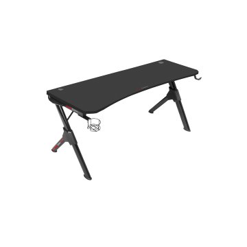 Mesa Mars Gaming Mgd 140 Black Chasis De Acero Tablero 140x60cm Altura 75cm Alfombrilla Nanotextil Con Guias Y Soportes