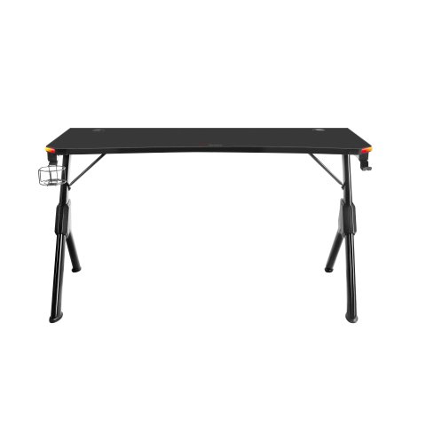 Mesa Mars Gaming Mgd Rgb 140 Black Chasis De Acero Tablero 140x60cm Altura 75cm Alfombrilla Nanotextil Con Guias Y Soportes