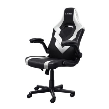 Silla Gamer Trust Gxt 703 Negra blanca 25130 Elevador De Gas Clase 4 Reposabrazos Abatibles Bloqueo De Inclinacion Max. 140kg 2