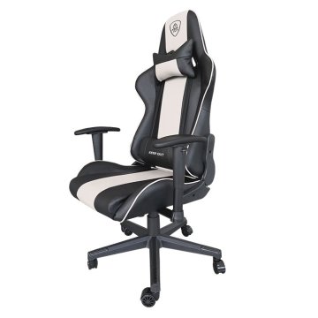 Silla Gamer Pro Keep Out Xspro-racing Black Detalle Blanco T Reposabrazos 2d Cojin Lumbar Y Cervical 2