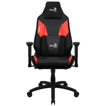 Silla Gamer Aerocool Admiral Diseño Gaming Profesional Negra Con Detalles En Rojo Sistema Air Reposabrazos 2d Cojin Lumbar Re 2