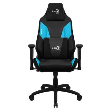 Silla Gamer Aerocool Admiral Diseño Gaming Profesional Negra Con Detalles En Azul Sistema Air Reposabrazos 2d Cojin Lumbar Re 2