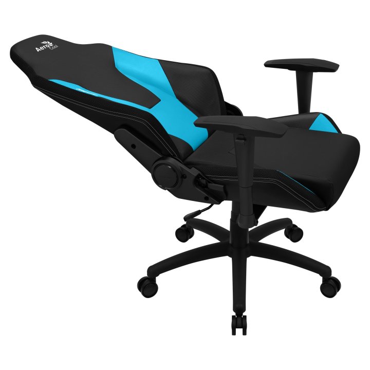 Silla Gamer Aerocool Admiral Diseño Gaming Profesional Negra Con Detalles En Azul Sistema Air Reposabrazos 2d Cojin Lumbar Re