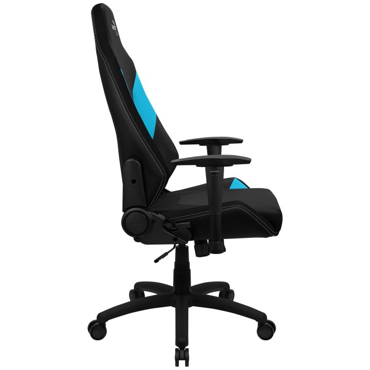 Silla Gamer Aerocool Admiral Diseño Gaming Profesional Negra Con Detalles En Azul Sistema Air Reposabrazos 2d Cojin Lumbar Re