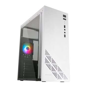 Caja Atx Semitorre Gaming Mars Gaming Mc100 White Frontal Y Chasis En Acero Ultra-ligero 1xventilador 120mm Trasero Rgb Venta