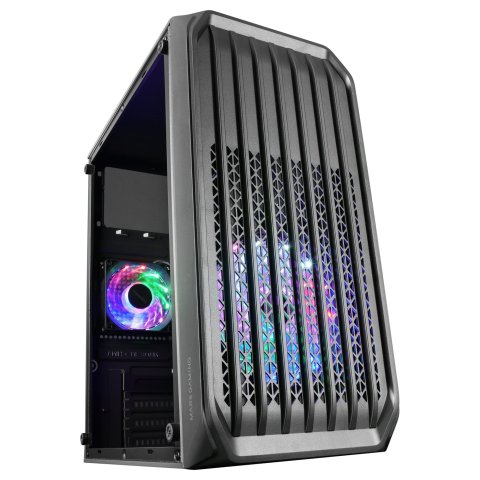 Caja Microatx Gaming Mars Gaming Mc-s2 Black Frontal Con Ventilador Frgb Ventana Lateral Sin Fuente De Alimentacion