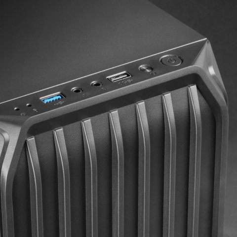 Caja Microatx Gaming Mars Gaming Mc-s2 Black Frontal Con Ventilador Frgb Ventana Lateral Sin Fuente De Alimentacion