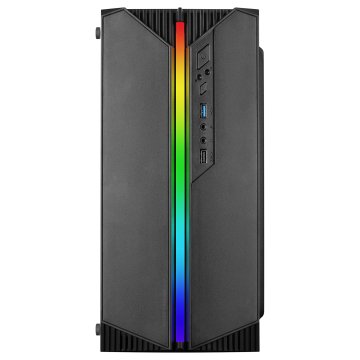 Caja Microatx Gaming Mars Gaming Mc-s1 Black Frontal Argb Ventilador Traser Frgb Ventana Lateral Sin Fuente De Alimentacion 2