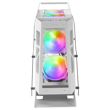 Caja Microatx Gaming Mars Gaming Mc61 White Diseño Premium Controladora Argb Con Mando 4 Ventiladores De 120 Rgb Sin Fuente 2