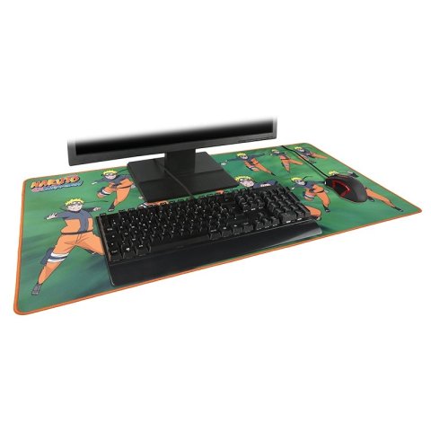 Alfombrilla Gaming Konix Naruto Xxl Contornos Reforzados 900x460x3mm Kx-nar-mp-green-xxl