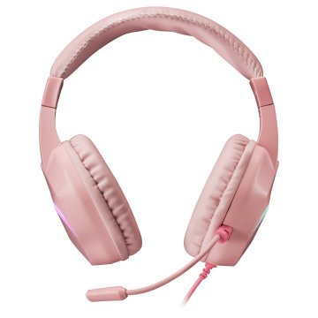 Headset Mars Gaming Mh122 Pink Ultra Ligeros 184g Drivers De Neodimo 50mm Microfono Flexible Jack 3.5mm Simple Y Doble Ilumin 2