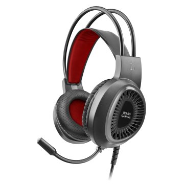 Headset Mars Gaming Mh120 Ultra Ligeros 205g Drivers De Neodimo 50mm Microfono Flexible Jack 3.5mm Con Adaptador 1-2 Color Ne