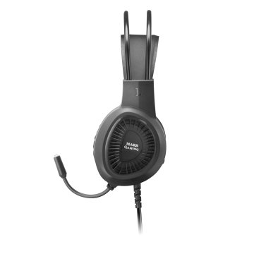 Headset Mars Gaming Mh120 Ultra Ligeros 205g Drivers De Neodimo 50mm Microfono Flexible Jack 3.5mm Con Adaptador 1-2 Color Ne 2