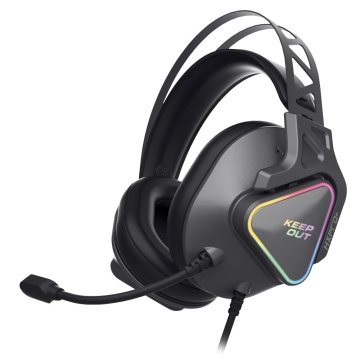 Headset Gaming Keepout Hx801 7.1 Con Altavoces De 53mm Usb 2.0 Iluminacion Rgb Microfono Plegable Compatible Pc ps4 ....