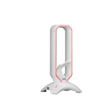 Soporte Mars Gaming Mhhpro White Para Auriculares Con Hub Usb 3.0 2p Y Bungee Pra Mouse Con Iluminacion Rgb