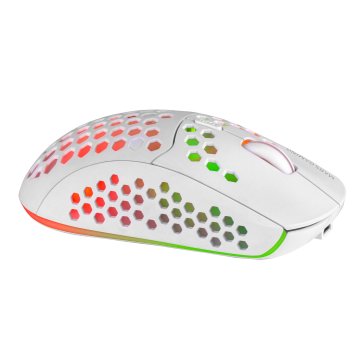 Mouse Mars Gaming Wireless Rgb Mmw3 White Usb 2.4g Bateria Recargable 3200dpi Ultraligero Hive Iluminacion Rgb Flow 2