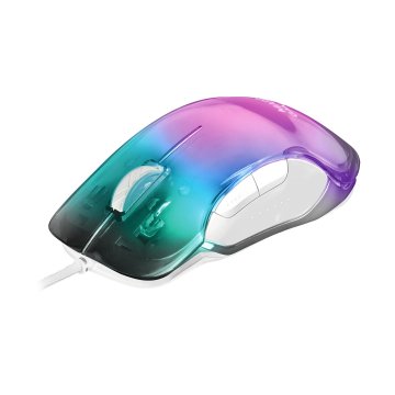 Mouse Mars Gaming Rgb Mmgloww White 12800dpi Iluminacion Total Chroma-glow Con Cuerpo Acabado En Espejo Switches Mecanicos Hu 2