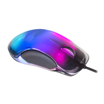 Mouse Mars Gaming Rgb Mmglow Black 12800dpi Iluminacion Total Chroma-glow Con Cuerpo Acabado En Espejo Switches Mecanicos Hua 2