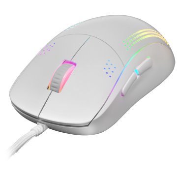 Mouse Mars Gaming Rgb Mmpro White Ambidiestro 32k Dpi Optica Pixart 3335pro 9 Botones 4 De Ellos Extraibles Switeches Mecanic