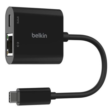 Adaptador Belkin Inc019btbk Usb-c A Ethernet + Carga 100w Color Negro 2