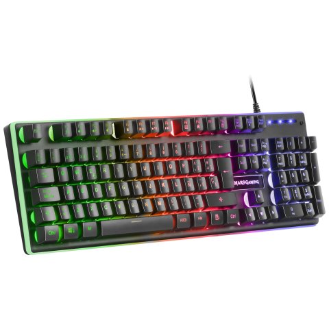 Pack Teclado Mouse Y Alfombrilla Mars Gaming Mcpx Negro Portugues Telcado Hibrido H-mech Mouse Ultraligero 10k Y Alfombrilla 