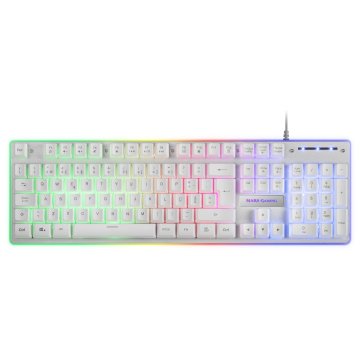Pack Teclado Mouse Y Alfombrilla Mars Gaming Mcpx Portugues White Telcado Hibrido Hmech Mouse Ultra Ligero 10k Y Alfombrilla  2