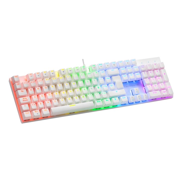 Teclado Mecanico Mars Gaming Mk422 Italiano White Switch Marron Pr De 100hz Anti-ghosting Avanzado