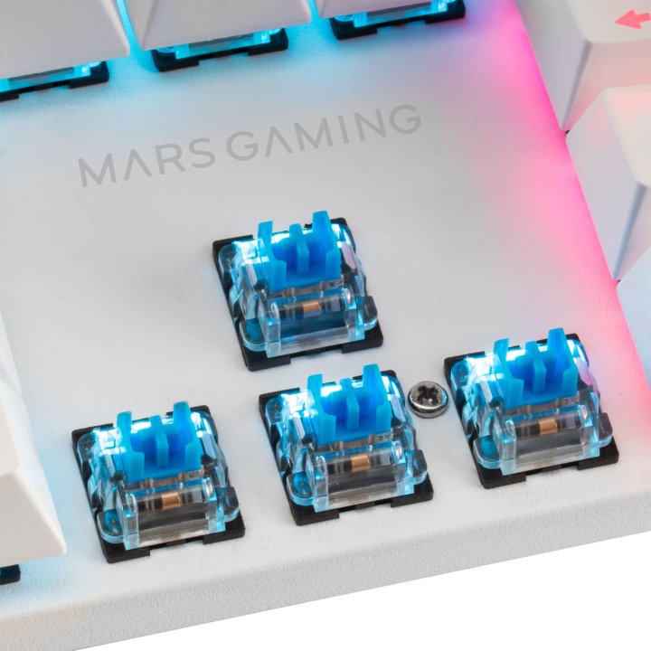 Teclado Mecanico Mars Gaming Mk422 Italiano White Switch Marron Pr De 100hz Anti-ghosting Avanzado