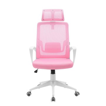 Silla Ergonomica Mars Gaming Mgcergolitewpk Rosa Con Detalles En Blanco Respaldo En Malla Transpirable Ajuste Lumbar-cervical