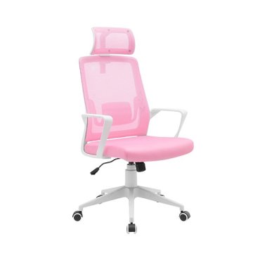 Silla Ergonomica Mars Gaming Mgcergolitewpk Rosa Con Detalles En Blanco Respaldo En Malla Transpirable Ajuste Lumbar-cervical 2