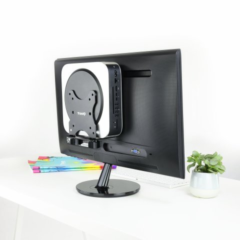 Soporte Para Mini Pc Tooq Tcch0001-b Max. 5kg Monitor escritorio monitor mastil Negro