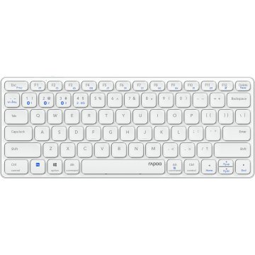 Teclado Rapoo Wireless Y Bluetooth E9600m 2.4ghz Bt 3.0 5.0 Diseño Ultrafino Compacto Bateria Grisoscuro Base Aluminio Multi