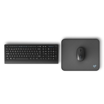 Kit Wireless De Teclado Mouse Y Alfombrilla Energy Office Wireless Set 3 Silent Color Negro - Oferta_moving