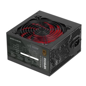 (km0) Fuente De Alimentacion Mars Gaming 550w, Certificacion 80+ Bronze, Pfc Activo, Vent. 12x12cm Cash30 2