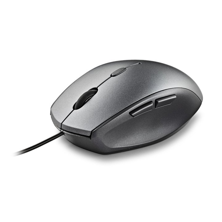Mouse Ngs Ergo Moth Gray Con Cable Y Botones Silenciosos. Adaptador Usb A Tipo C