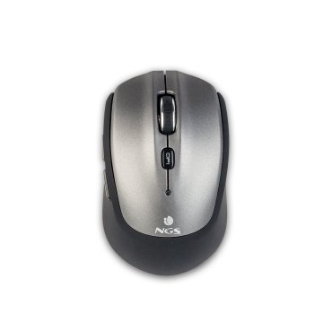 Mouse Ngs Wireless Y Bluetooth Frizz 1000 1600 Dpi Con 5 Botones Color Plata negro
