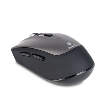 Mouse Ngs Wireless Y Bluetooth Frizz 1000 1600 Dpi Con 5 Botones Color Plata negro 2