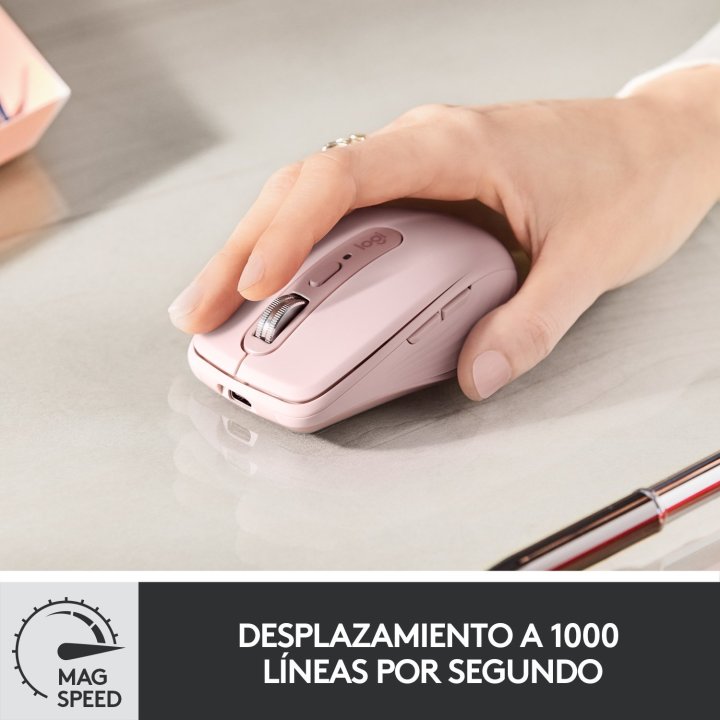 Mouse Logitech Wireless Y Bluetooth Anywhere 3 2.4ghz Unifying Y Bluetooth (3 Dispositivos Simultaneos) Rosa P n  910-005990