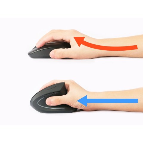 Mouse Equip Wireless Ergo 5 Botones 1600dpi Equip Life Color Negro