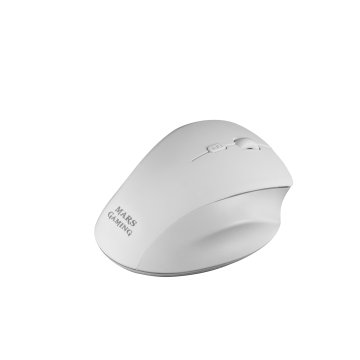 Mouse Mars Gaming Wireless Ergo Mmwergo White 3200dpi Switches Mecanicos Kailh Dise¥o Ergonomico Diestros Receptor Nano 2.4gh 2