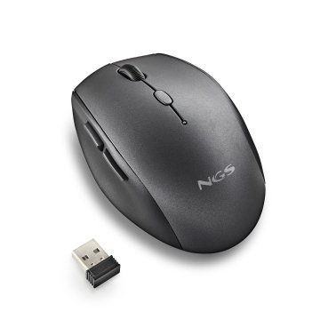 Mouse Ngs Wireless Ergo Bee Black Con Teclas Silenciosas Negro 2