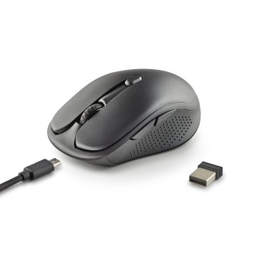 Mouse Ngs Wireless Evo Rust Black Recargable Con Teclas Silenciosas Negro 2