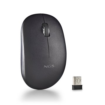 Mouse Ngs Wireless Fog Pro Negro 1000dpi 2 Botones Nano Receptor 2.4ghz