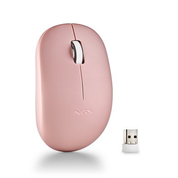 Mouse Ngs Wireless Fog Pro Rosa 1000dpi 2 Botones Nano Receptor 2.4ghz