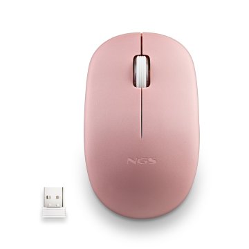 Mouse Ngs Wireless Fog Pro Rosa 1000dpi 2 Botones Nano Receptor 2.4ghz 2