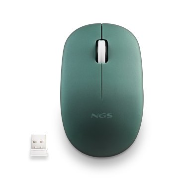 Mouse Ngs Wireless Fog Pro Verde 1000dpi 2 Botones Nano Receptor 2.4ghz 2