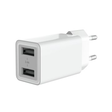 Cargador De Pared Conceptronic Althea 2x Usb 5v A 12w Color Blanco 2