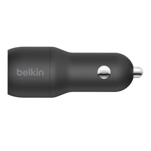 Cargador De Coche Belkin Ccd001bt1mbk Doble Usb-a 24w + Cable Usb A Lightning 1m Negro